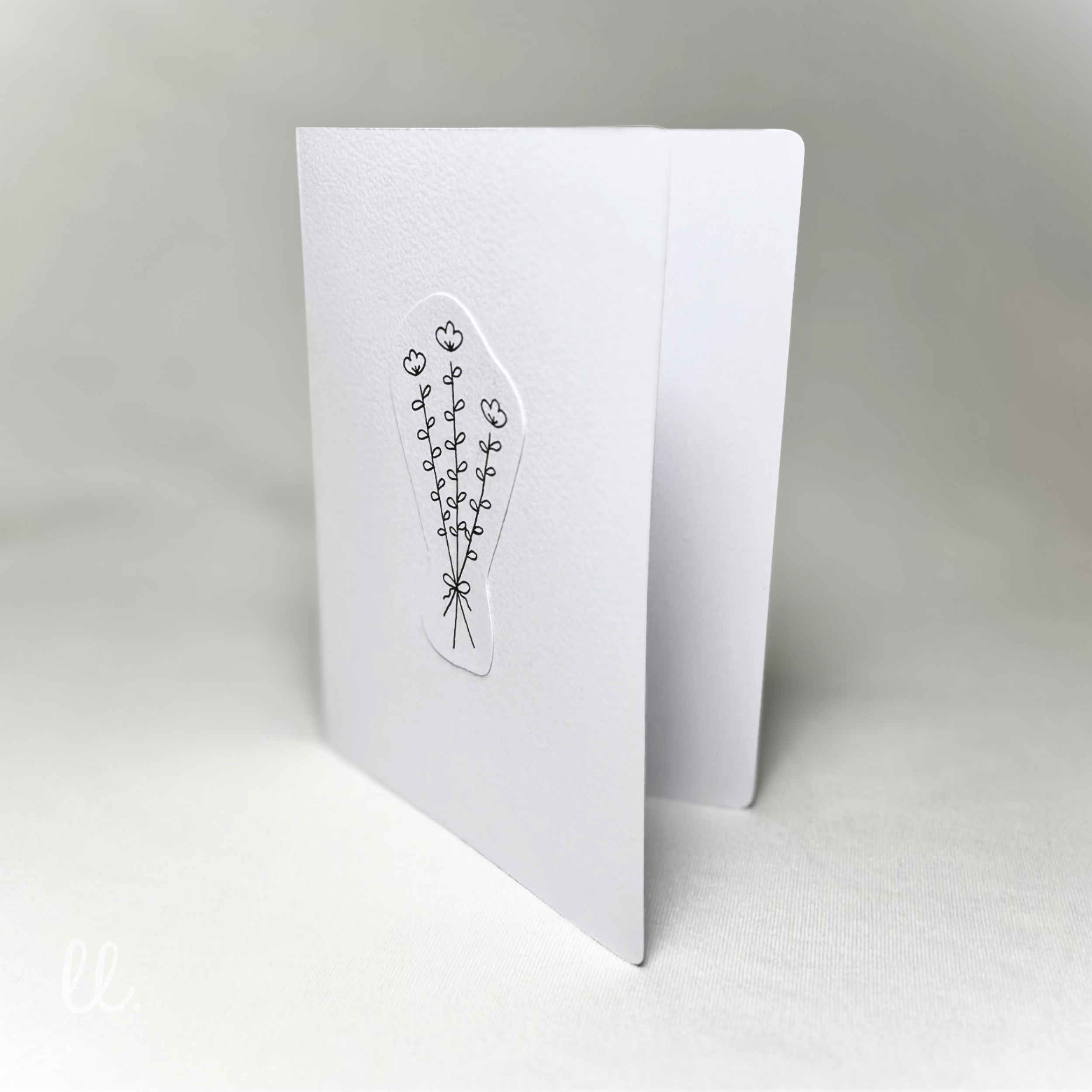 Handgezeichnete Blumen Grußkarte