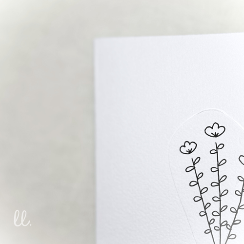 Handgezeichnete Blumen Grußkarte