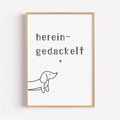 Herein gedackelt Poster