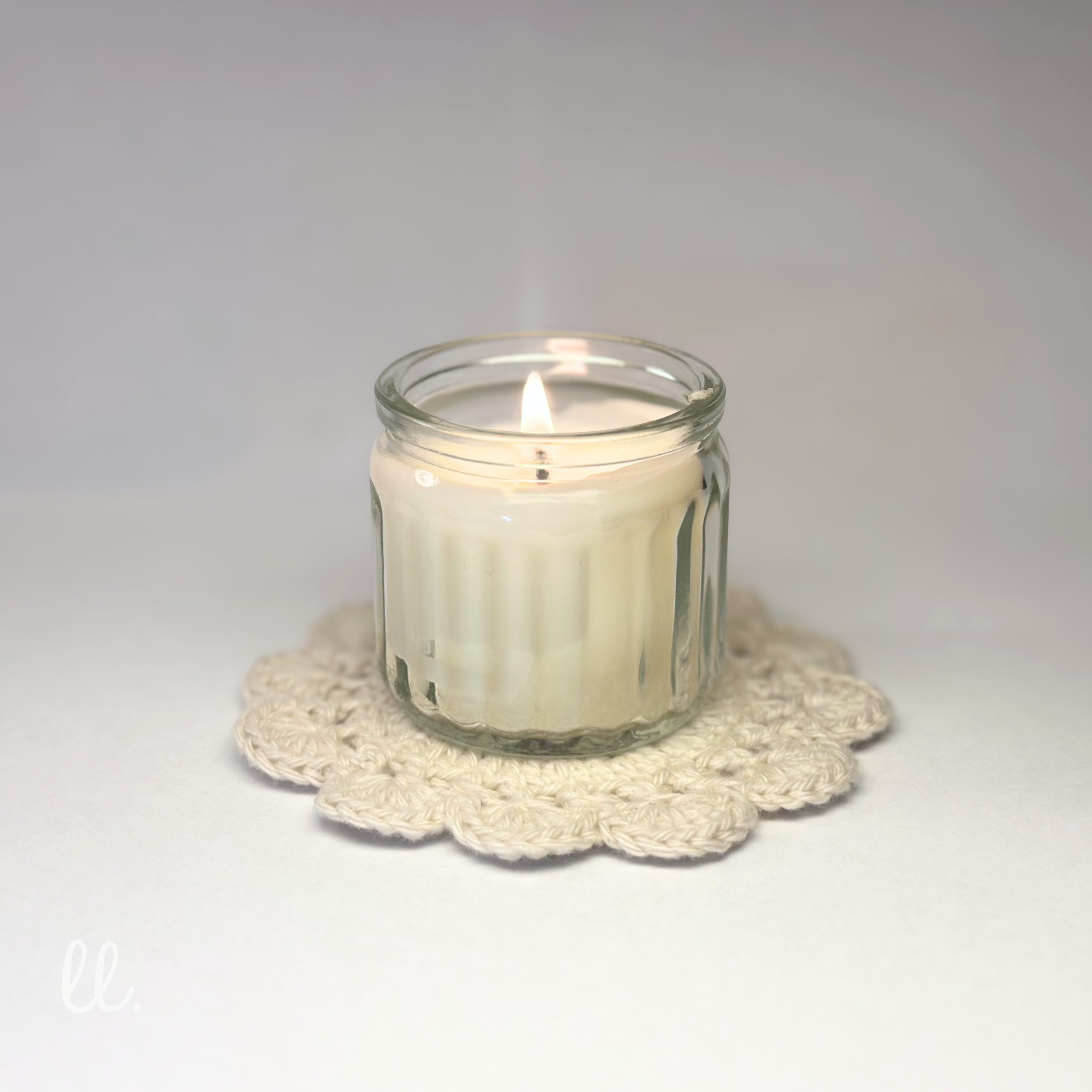 Häkeluntersetzer Set, Cremeweiß